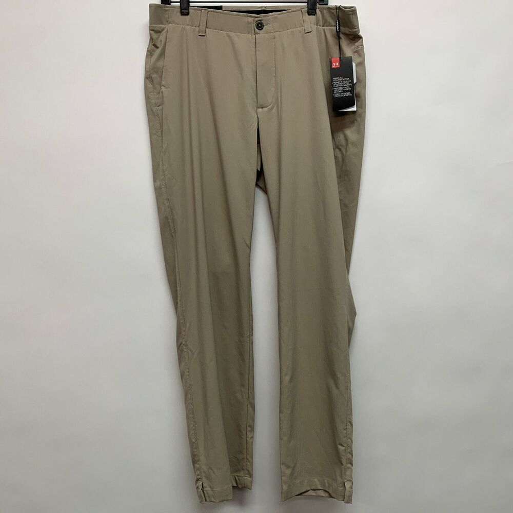 Under Armour Men's Straight Pants Size 36 x 32 Beige Khaki NWT‎